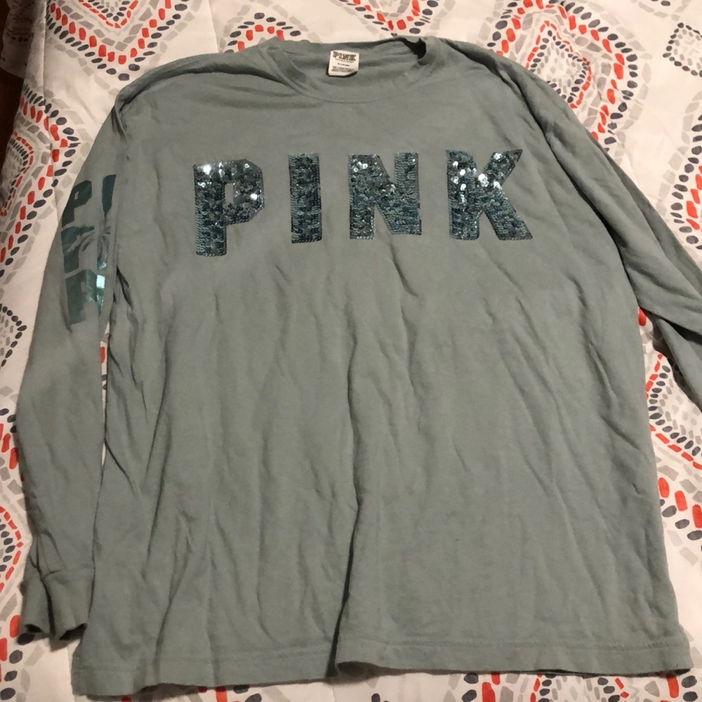 Victoria Secret PINK teal tee